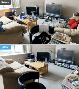 Before & after cleaning photos